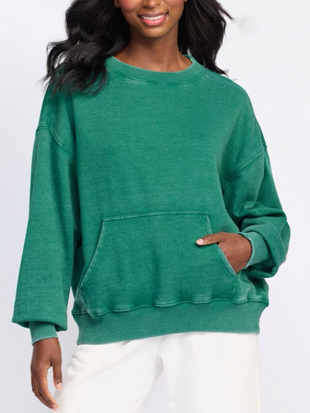 FP Movement by Free People - Green Slow it Down Pullover
